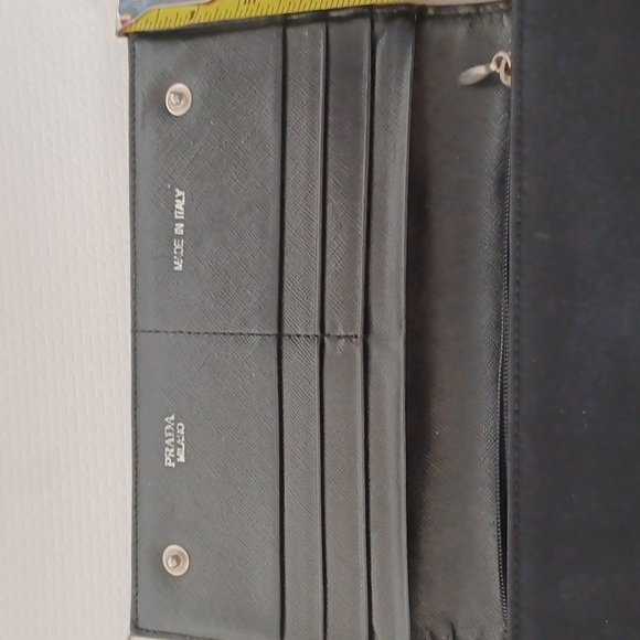 Prada Black Nylon Continental Long Wallet Women - Picture 5 of 10
